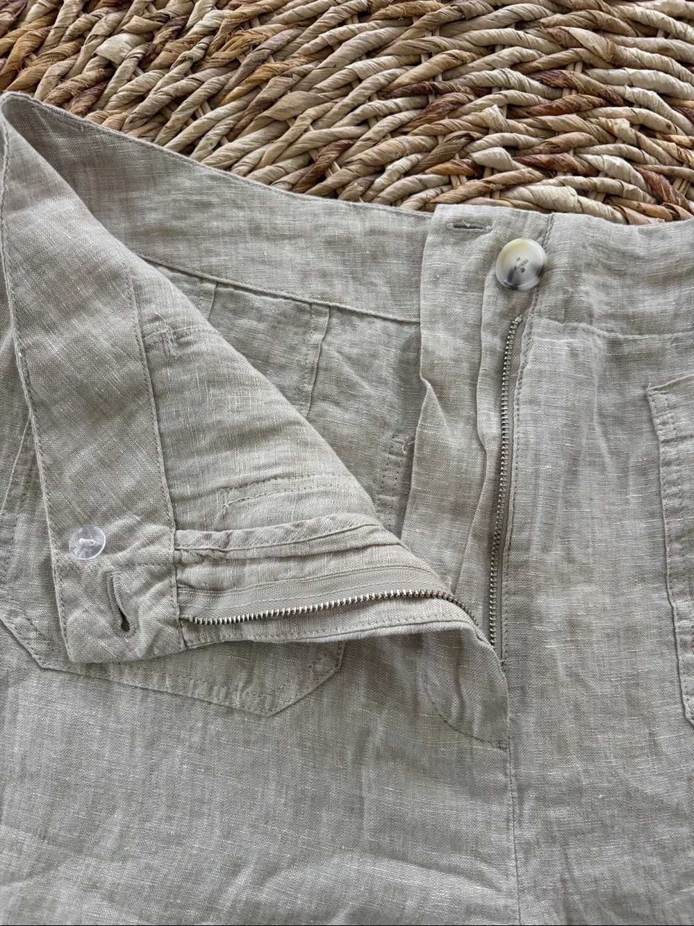 Quince NWT European Linen Patch Pocket Wide Leg Pant